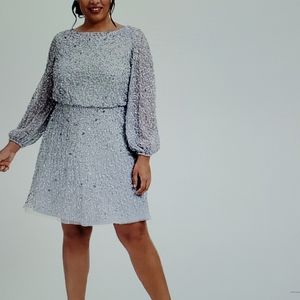 Adrianna Papell Ice Blue Cocktail Dress